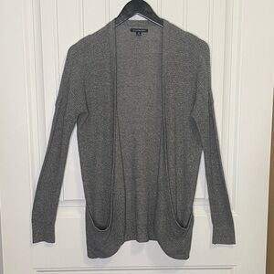 AMERICAN EAGLE OUTFITTERS WOMENS GRAY OPEN FRONT CARDIGAN POCKETS SIZE SMALL